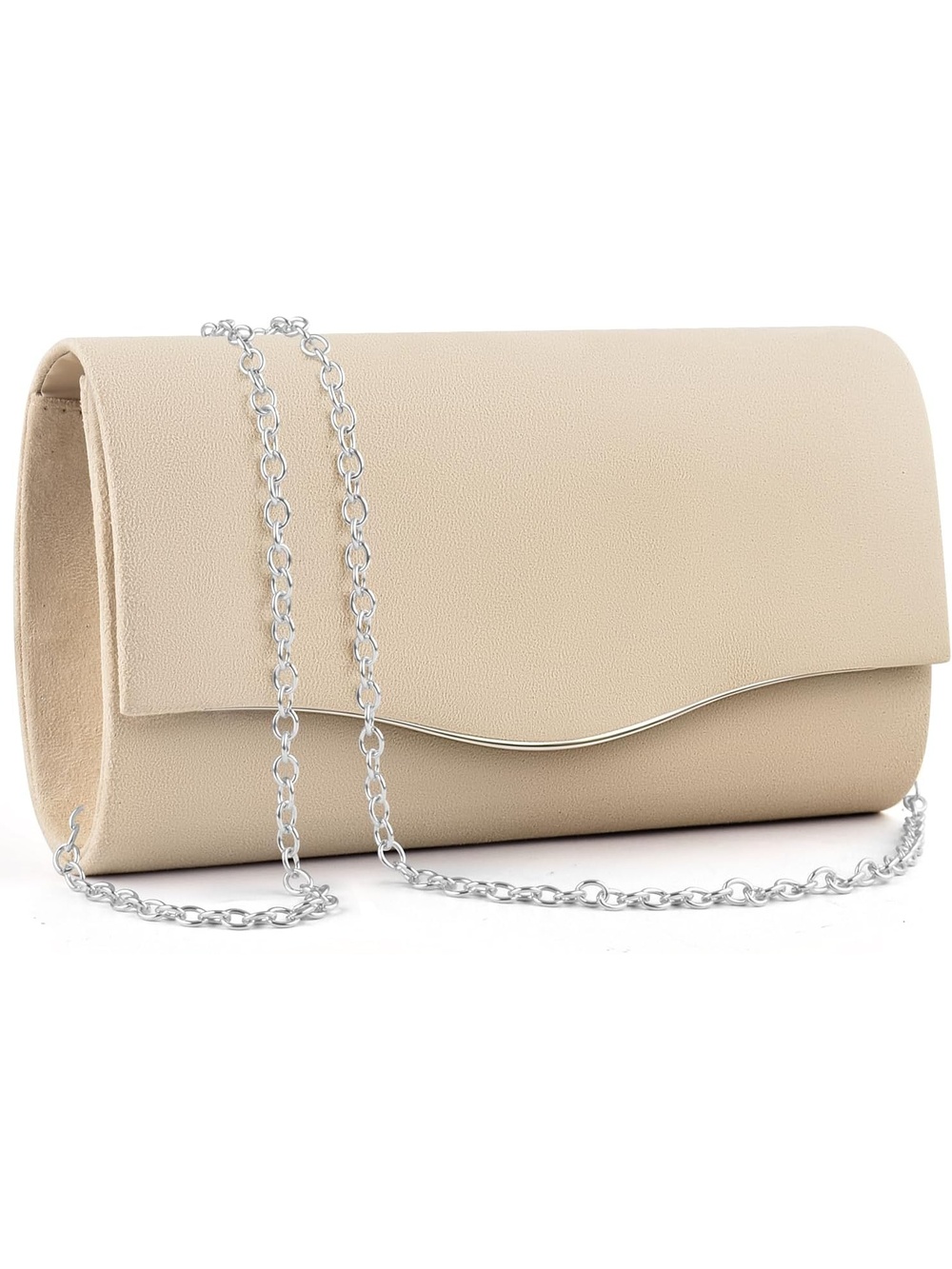〽️ Women's Apricot Formal Evening Clutch Purses Evening Envelope Shoulder Bag